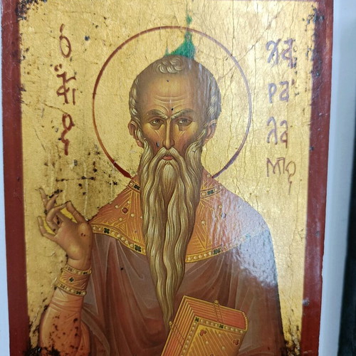 Εικόνες αγίων σε ξύλο, σετ 6 τεμαχίων, καινούργιες, 9x12,5 εκ.