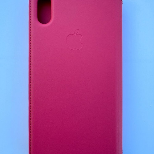 iPhone Xs Max Leather Folio Apple Original new, Peony Pink color