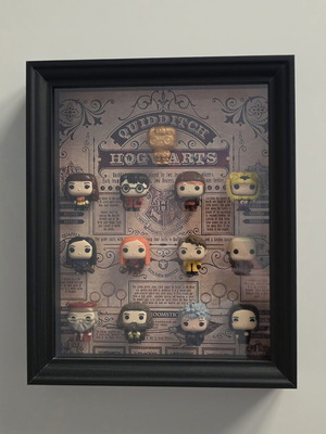 Funko Pop Harry Potter frame like new with 2024 Kinder Surprise figures