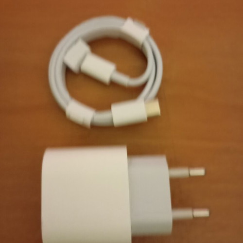 Apple charger with USB-C adapter and original cable