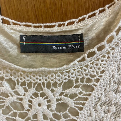 Rose & Elvis lace and tulle dress cream size S/M like new