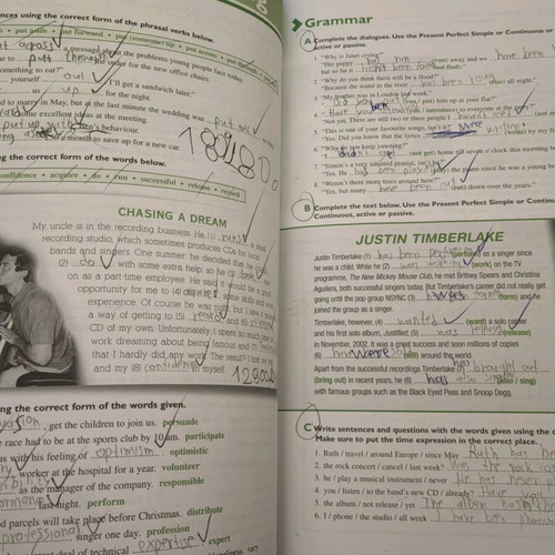 Choices B2 FCE Workbook used, with notes
