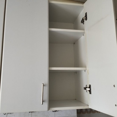 Kitchen cabinets like new, white with countertop and 5 drawers