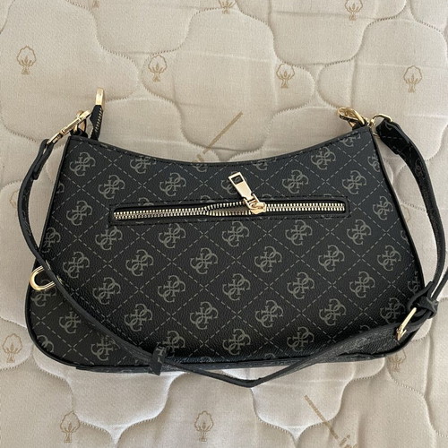 Guess Shoulder Bag Black Monogram New