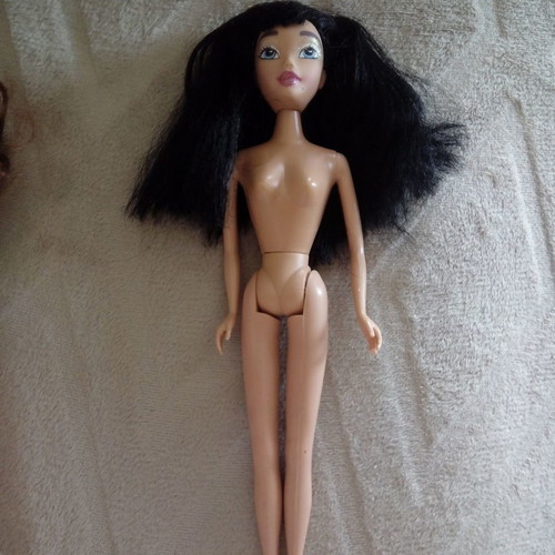 Doll 30 cm used for OOAK with jet black hair