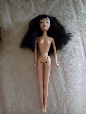 Doll 30 cm used for OOAK with jet black hair