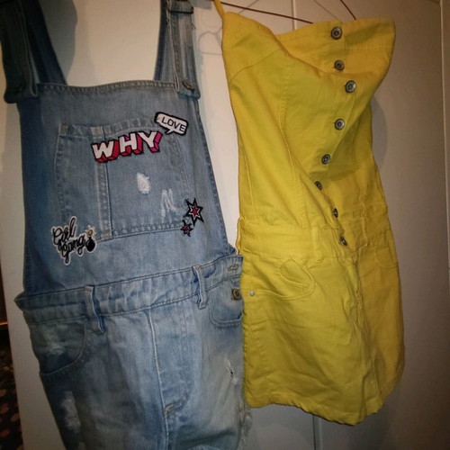 Dress, salopette and bermuda dress used, pack for 6 euros