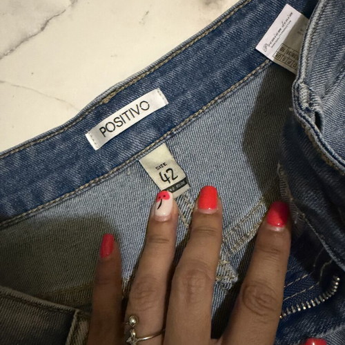 Positivo jeans pants size 42, blue, wide leg