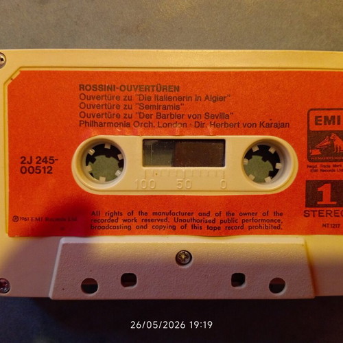 Classical music cassette tapes used, EMI 1961 and 1968 productions