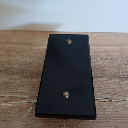 Ink Blotter used office accessory with glass and nickel metal