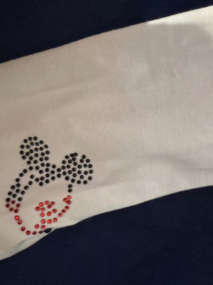 Mickey Mouse Kids Leggings new, white with strass design