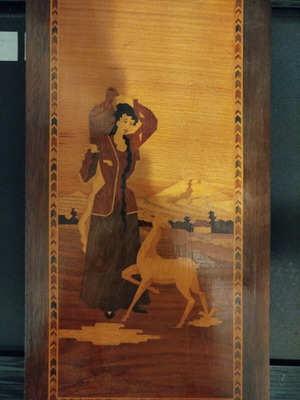 Backgammon and chess set handmade, like new, Armenian marquetry