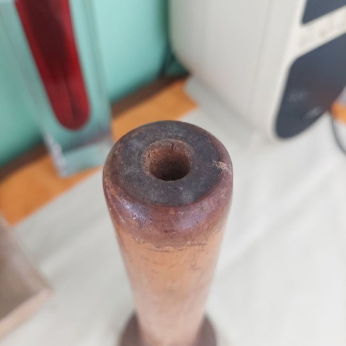 Wooden vintage textile spools used, pack of 3