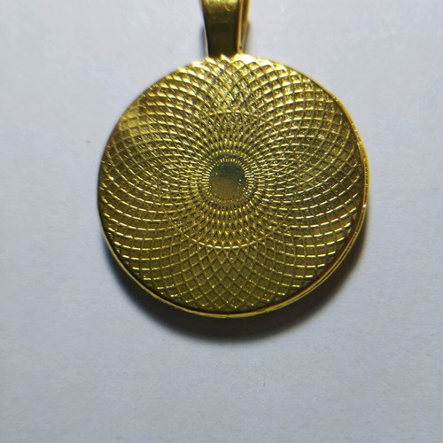 Handmade gold-plated pendant with 2 drachma 1973 B' coin