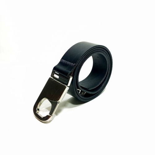 Aviator Leather Belt with Airplane Seatbelt Buckle, Handmade in Greece