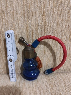 Small hookah glass with bronze top like new, unused