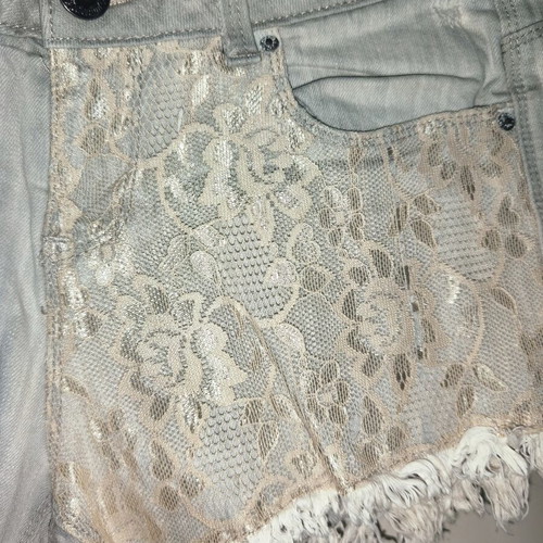Bershka Lace Shorts like new, grey and beige, sizes S-M