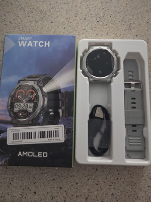 Smartwatch AMOLED new, Bluetooth, fitness tracking, call support