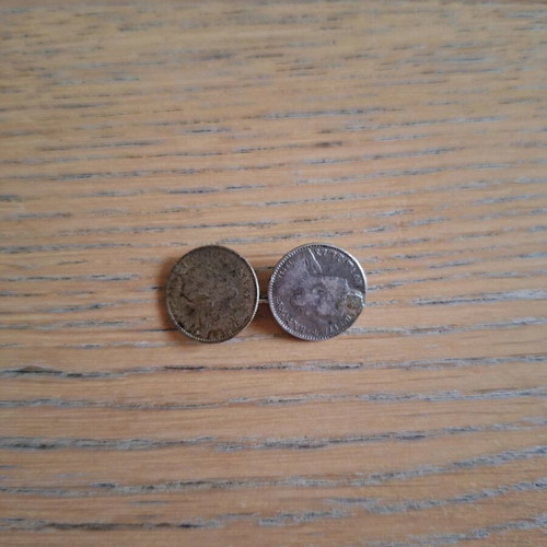 Silver Cufflinks from Ethiopian Coins used