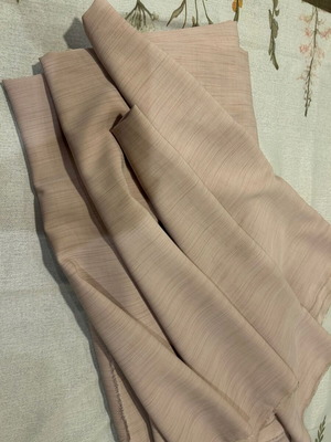 Curtain and decor fabric with wild silk/linen texture, 12m x 1.2m, new