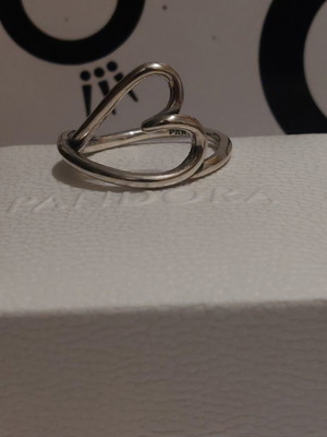 Pandora heart ring new, irregular shape, silver