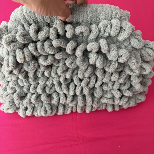 Handmade gray handbag new