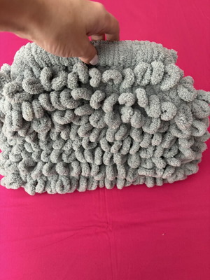 Handmade gray handbag new
