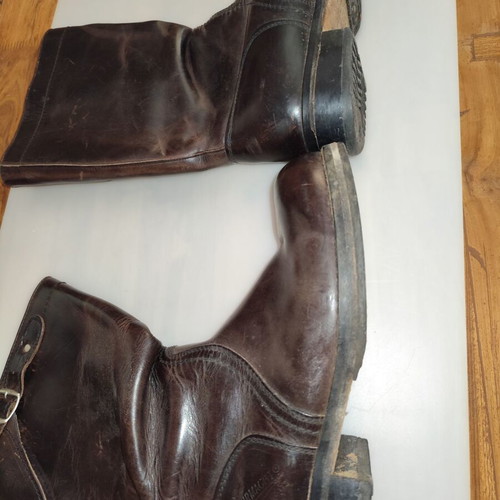 Wehrmacht boots used, dark brown, size 46