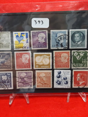 Sweden stamps used on card