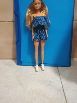 Barbie with blue dress like new