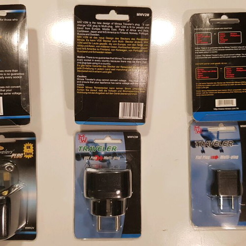 Power adapters new, set of 7 pieces