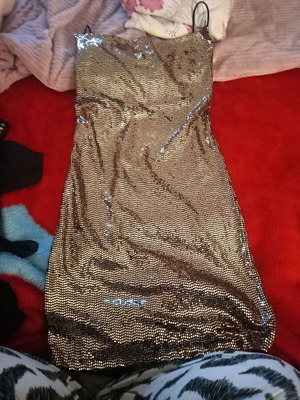 Elastic dress new with back elastic one size