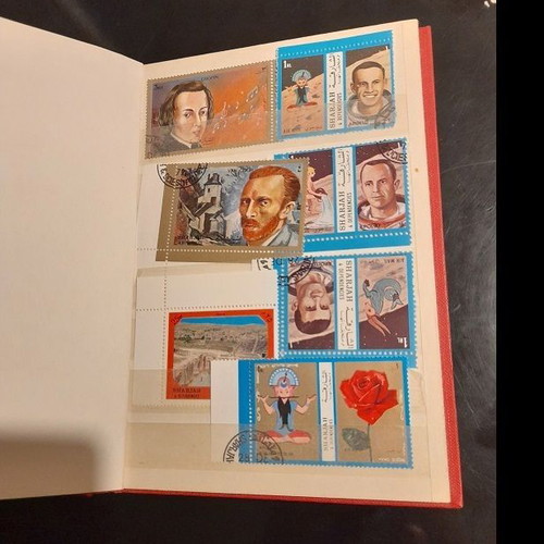 Small album used with thematic sealed and unsealed stamp series