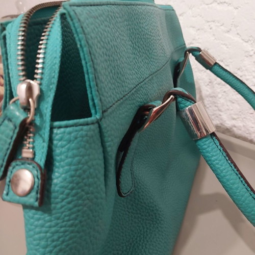 KEM shoulder bag new light petrol with silver details