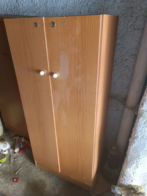 Διφυλλη ντουλάπα μεταχειρισμένη από βαρύ νοβοπάν 16 μμ