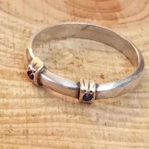 Silver-gold ring 925 585 like new