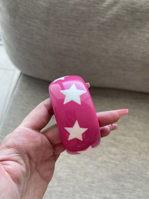 Pink Star Acrylic Bangle Bracelet new, chunky and lightweight