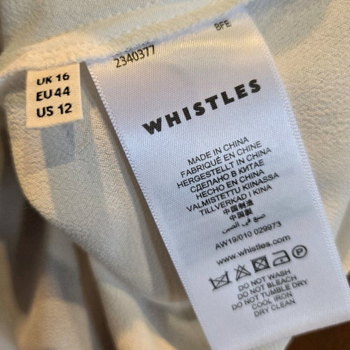 Whistles blouse like new, white, XXL, summer style with puffed sleeves