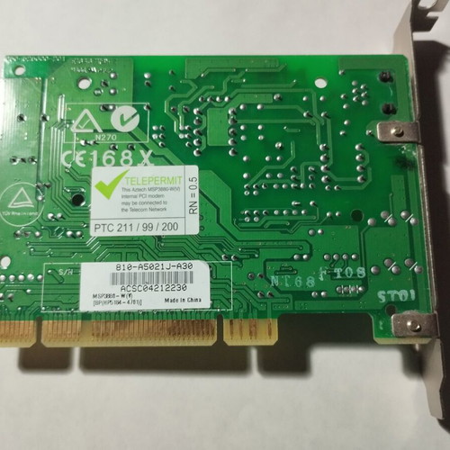AZTech MSP3880-W PCI internal modem used
