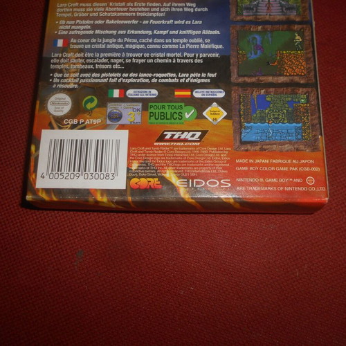 Game Boy Color Tomb Raider Nintendo new with box and manual