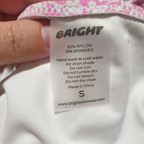 Bikini pink & white Bright Swimwear size S like new