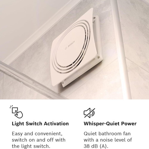 Bosch bathroom fan 1900 W 125 mm for ventilation and moisture control