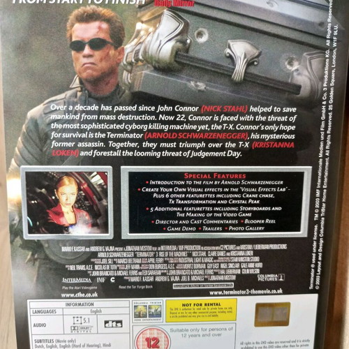 Terminator 3 DVD like new with English subtitles