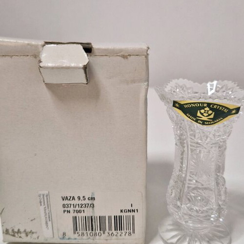 Crystal vase new handmade, made in Slovakia