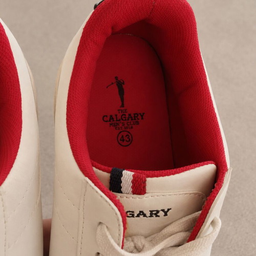 Calgary Men’s Club White Sneakers used, size 43, red lining