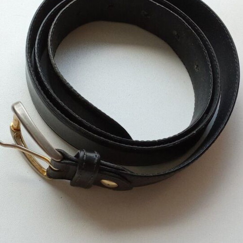 Real Leather Belt like new, black and gold, 120cm
