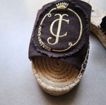 Juicy Couture espadrilles used, black with gold logo, size 38