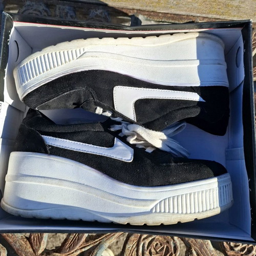 Platform shoes like new, size 39, white and black