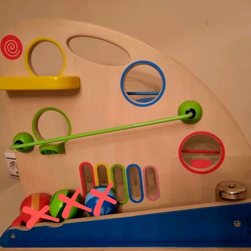 Hape wooden roller used without balls