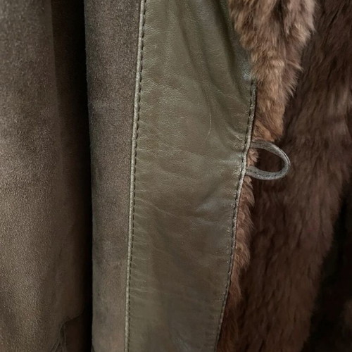 Vintage brown coat used, warm and soft